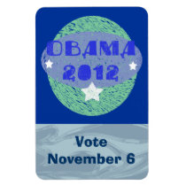 Green Blue Obama 2012 Flexi Magnet