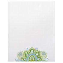 Green Blue Paisley Letterhead 2
