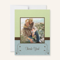 Green Blue Photo Card invitations