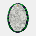 green blue  photoframe christmas ornament