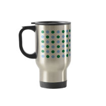 Green Blue Polka Dots mugs