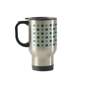 Green Blue Polka Dots mug