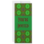 green blue red abstract invitations