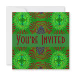 green blue red fractal invitations