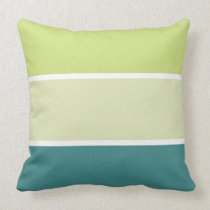 Green & Blue Striped Pillow pillows