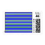 Green blue stripes stamps