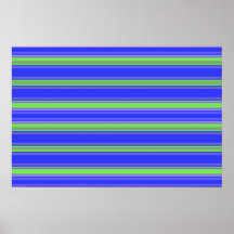 Green blue stripes posters