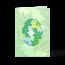 Green, Blue & Yellow Painted Egg cards