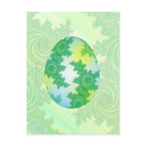 Green, Blue & Yellow Painted Egg postcards