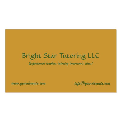 Green Board GL T/T Business Card Templates (back side)