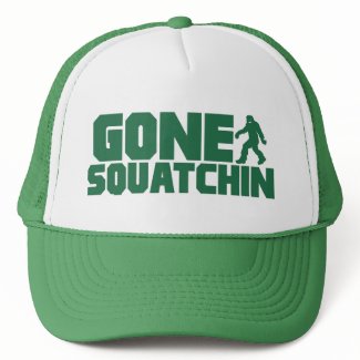 Green Bobo GONE SQUATCHIN Hat Finding Bigfoot