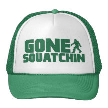 Green Bobo GONE SQUATCHIN Hat Finding Bigfoot