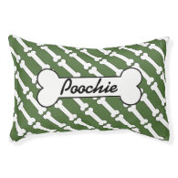 Green bones personalized dog bed small dog bed