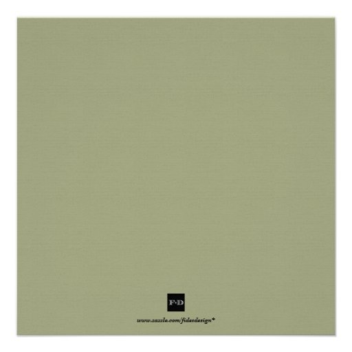 Green border square traditional wedding invitation