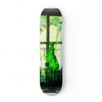 Green Bottles on Windowsill skateboards