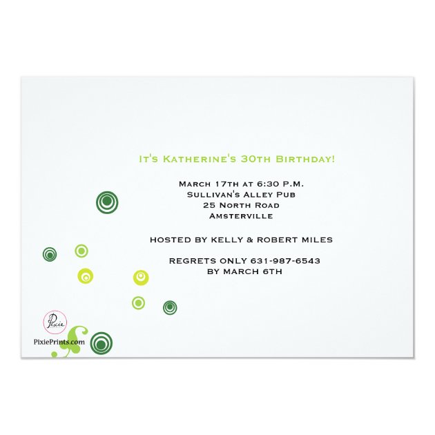 Green Bouquet Photo Invitation