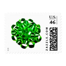 Green Bow Holiday Mail Gift postage