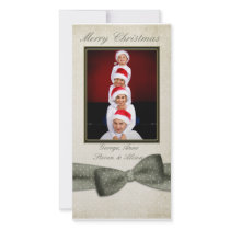 Green Bow Photo Card