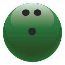 GREEN BOWLING BALL STICKERS