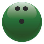 GREEN BOWLING BALL stickers