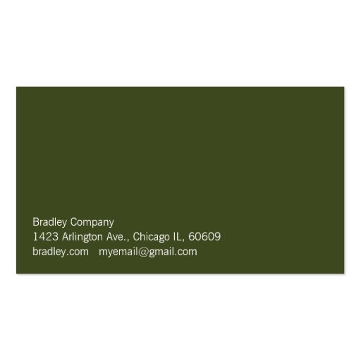 Green Box Business Card Templates (back side)