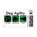 Green Boxes Dog Agility Postage Stamps
