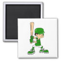 Green Boy Baseball Batter