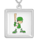 Green Boy Baseball Batter