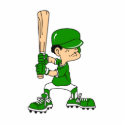 Green Boy Baseball Batter