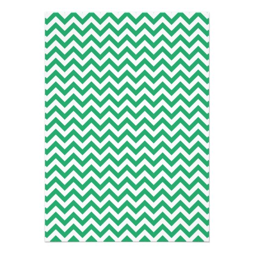 Green Boy Moustache Chevron Baby Shower Invites