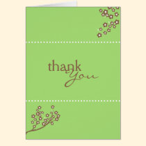 Green Branch Design Thank You Cards cards