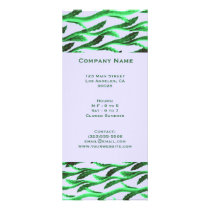 green branches pattern rack cards