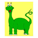 Green Brontosaurus Poster posters by bizarrecartoons Green Brontosaurus Poster posters