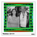 green brown abstract  photo frame wall decals