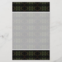 Green, brown and black retro floral pattern. personalized flyer