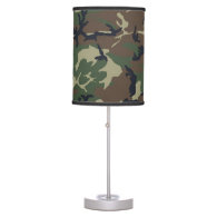 Green Brown Camouflage Custom Lamp