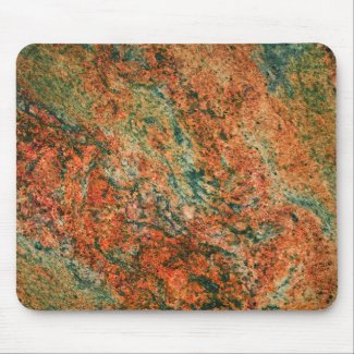 Green & Brown Marble Stone Pattern Mouse Pad