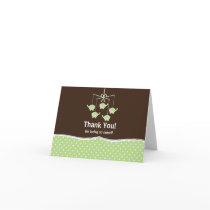 Green & Brown Mobile Thank You Note Card