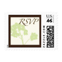 Green & Brown RSVP postage
