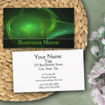 Green Bubble Streak business cards