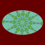 Green Bubble Zen Oval Sticker stickers