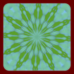 Green Bubble Zen Square Sticker stickers