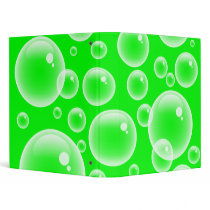 Green Bubbles Binders