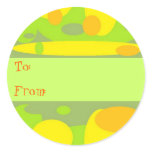 GREEN BUBBLES GIFT TAG STICKER