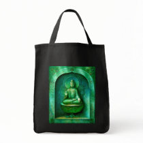 Green Buddha Tote Bags