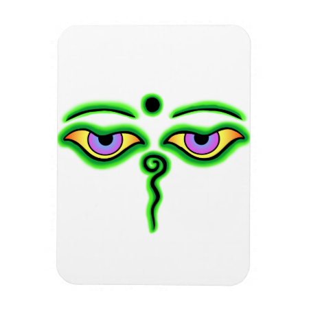 Green Buddha Eyes.png Magnet