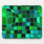 green bulgy tiles mousepads