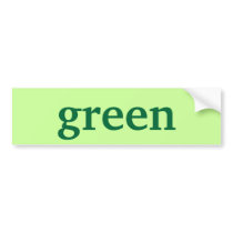 green bumper stickers