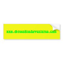 Green Bus Adventure Yellow Flowers Bumper Sticker bumper stickers by GreenBusAdventures Green Bus Adventure Yellow Flowers Bumper Sticker bumper stickers