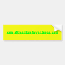 Green Bus Adventure Yellow Flowers Bumper Sticker